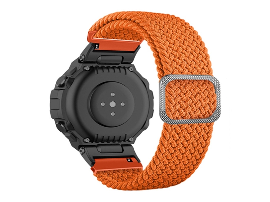 Bracelete de Nylon Flexível com Fivela Ajustável para Huami Amazfit T-Rex/T-Rex Pro/Ares Laranja