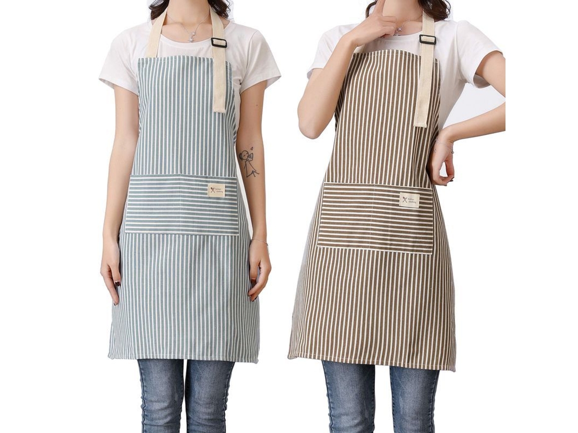 2026 delantal de Cozinha Ajustável com 2 Bolsos, Pacote de 2, Material Suave e Leve para Cozinha, Artesanato e Pintura