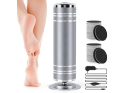 Lixa Elétrica Para Pés Com 60 Discos De Lixa Para Remover Pele Morta E Calosidades, Cinza. Aquaforge