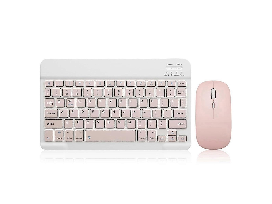 Lurelia Teclado Bluetooth De 10 Polegadas Com Rato Alimentado Por Bateria, Conjunto Ultrafino De E Sem Fios Para Android C