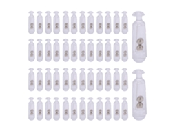 50 Peças Cascavelas para Isca de Pesca 15mm Branco Transparente