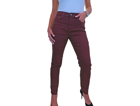 Jeans de Mulher PAULO DUE Slim Stretch Castanho (48)