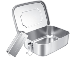 Lancheira de aço inox de 1200 ml com 2 compartimentos, prova de vazamento ZYBLSSBB