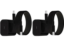 Kit Com 2 Carregadores Rápidos 25 W Usb-c, Com Cabo, Pretos, Compatível Com Samsung