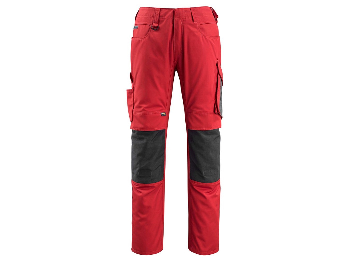 Calças Grandes Com Bolsos Para Joelheiras Unique 12679 Vermelho 50 / 32 MASCOT