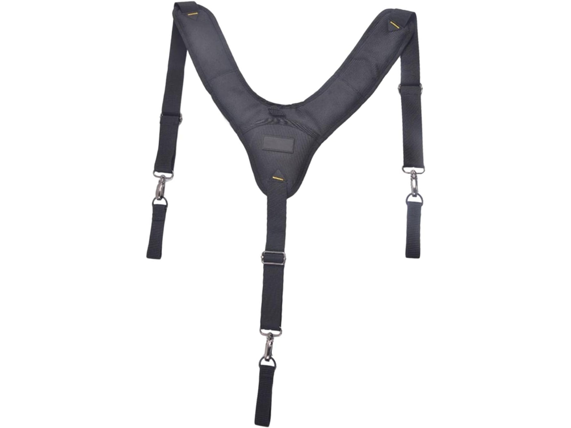 Cinto de ferramentas com suspensórios, cinto de trabalho com arnês, preto, para homens
