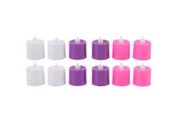Conjunto de 12 Velas Eletrônicas de Led Coloridas CHABERLU