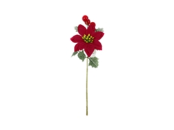 Laxiscreed Arranjo De Flores Natalícias Com Folhas Vermelhas E Berries Decorativos
