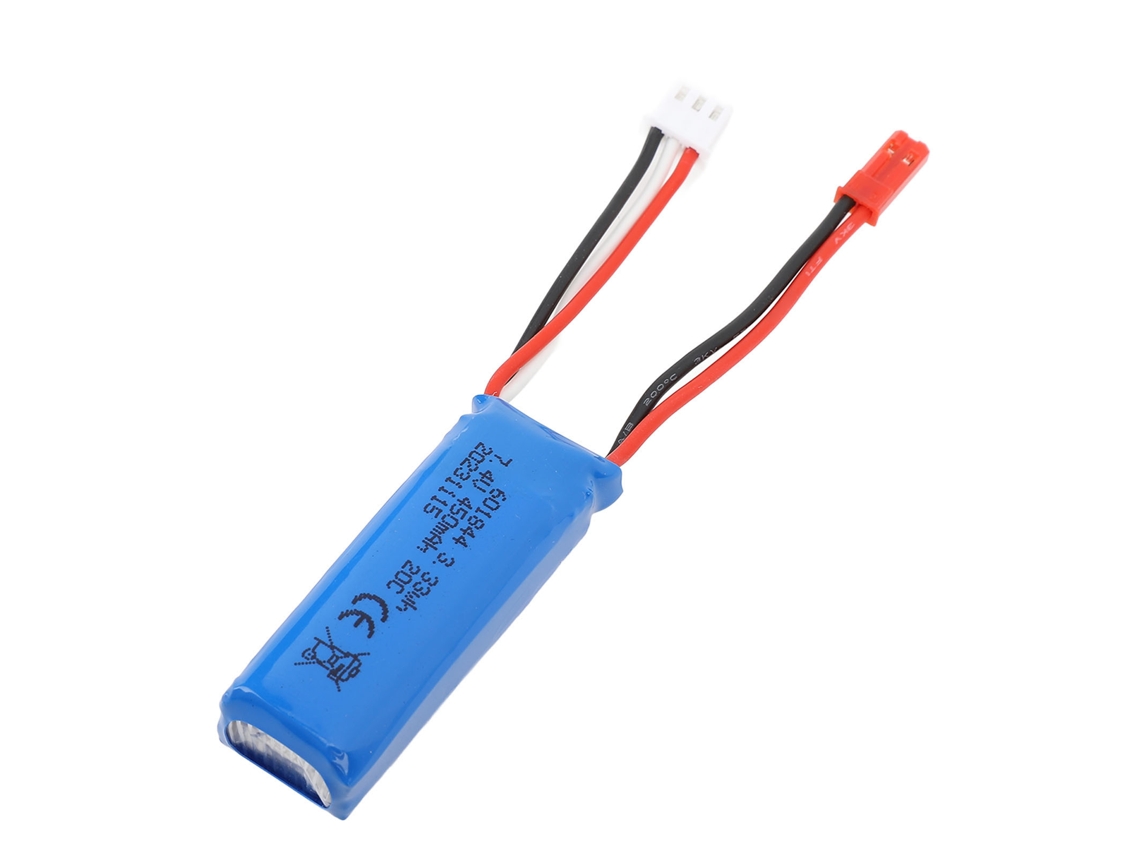 Mali bateria Lipo de 7.4v 450mah para Carros Rc 1/28 K979 K989 K999 K969 com Plug Jst Vermelho