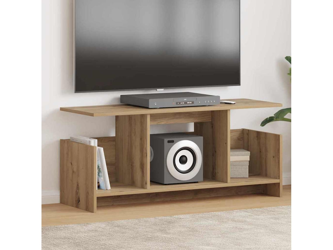 Vidaxl Suporte Para Tv 102 X 35 X 45 Cm Carvalho Artesanal
