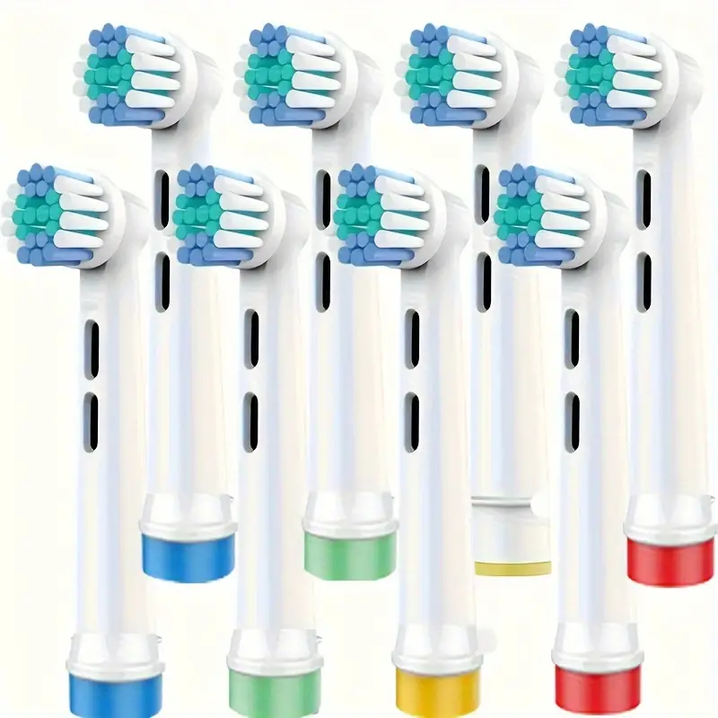 Pacote com 8 cabeças de escova de dentes elétrica profissional, cerdas médias e duras para limpeza de precisão Slowmoose