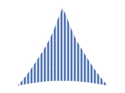 Vidaxl Vela De Sombra 4 X 4 X 4 M Hdpe Triangular Azul E Branco