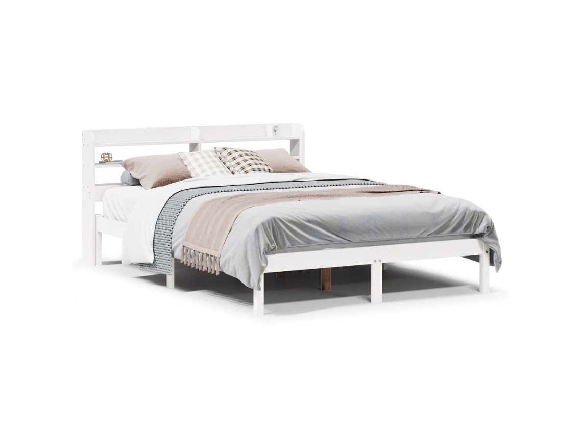 Bed Frame, Bed Frames Vidaxl Branco Madeira De Pinho (160 X 200 Cm)