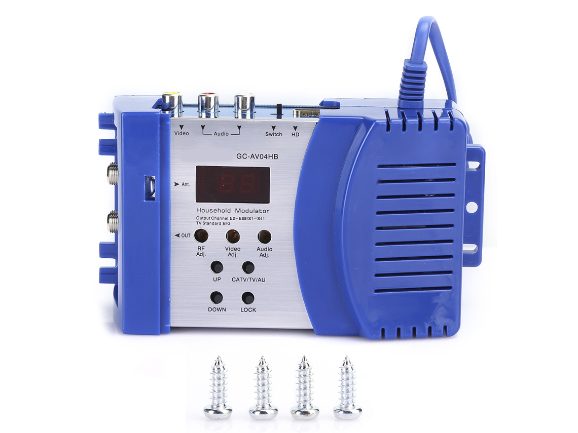 Aetheria modulador Conversor Hdmi/av para Rf com Subportadora de Áudio Tv Catv 100 240v Liga de Alumínio