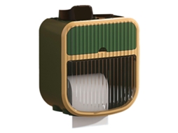 Suporte de papel higiênico de parede, instalação fácil, sem perfuração, grande capacidade, verde | S/MARCA