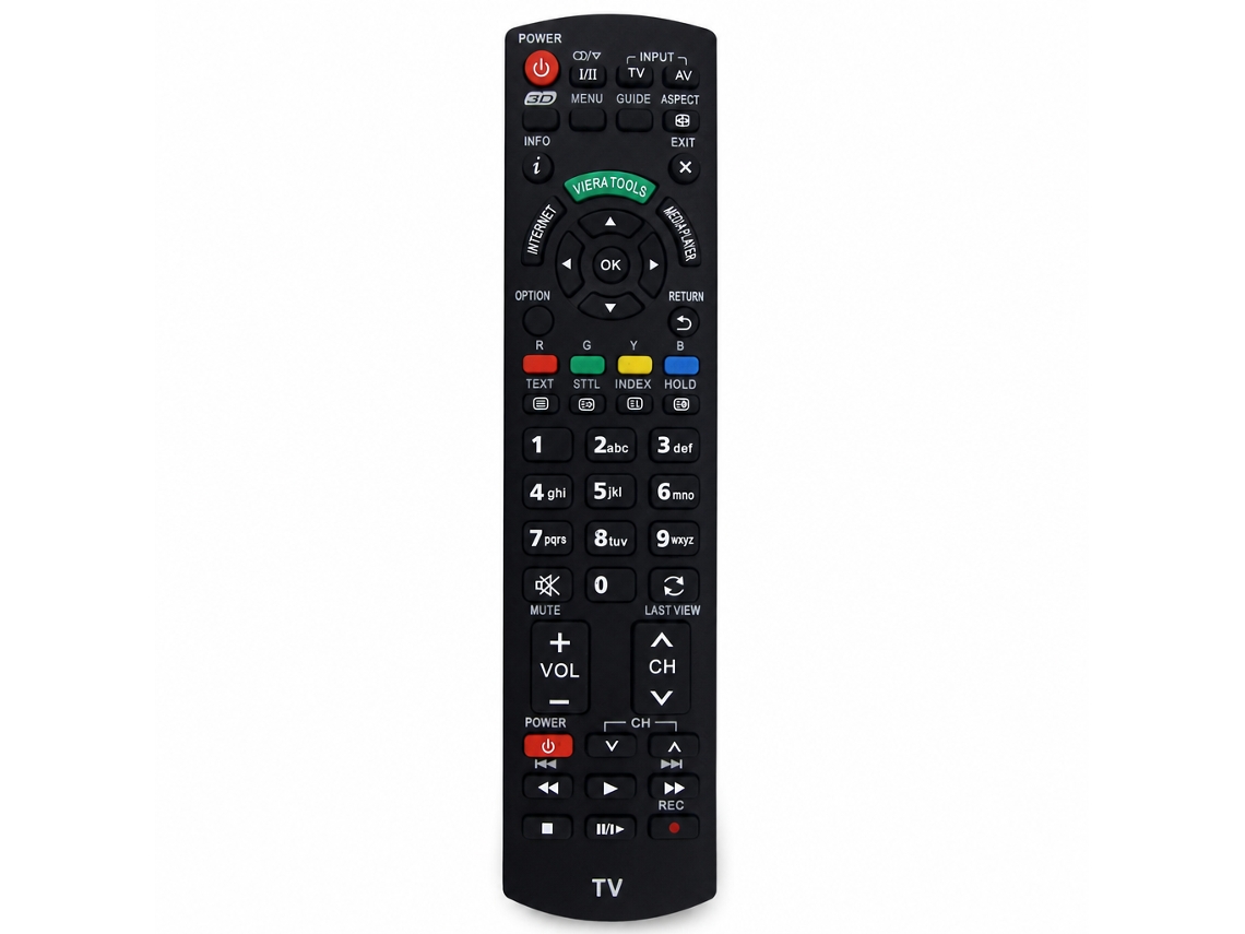 Comando À Distância Para Tv Compatível Com Panasonic N2qayb000747, Viera, Sem Configuração_zhd