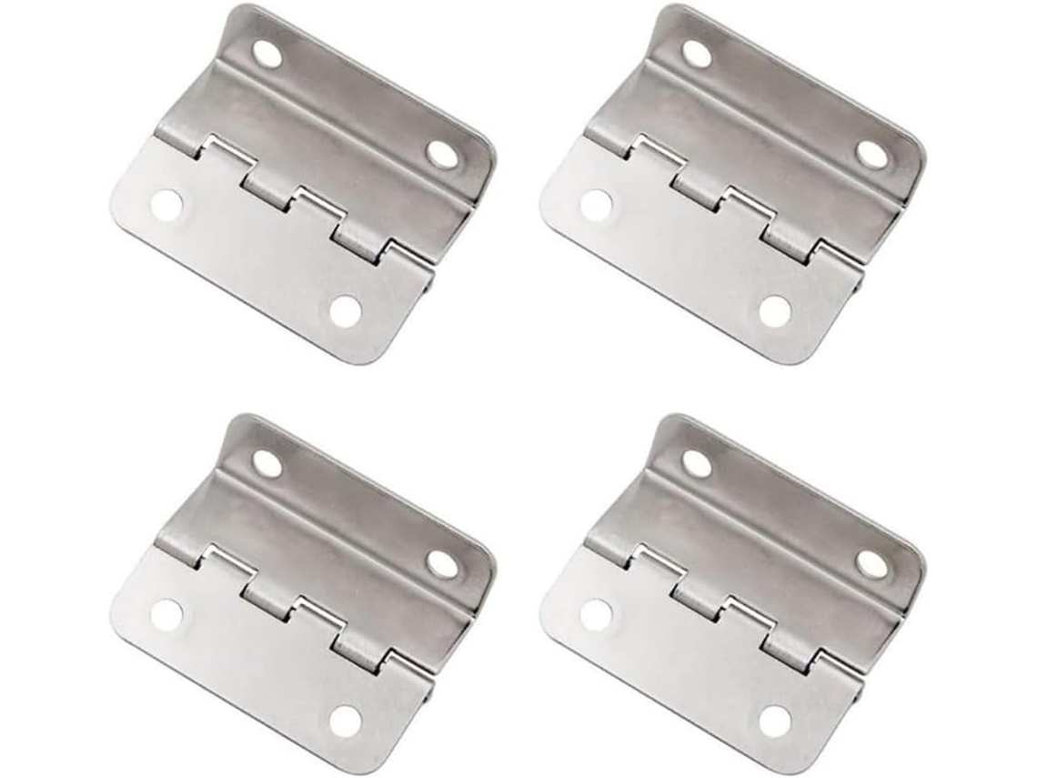 Conjunto De 4 Dobradiças Vintage Para Portas Armário, Dobradiças De Metal Duráveis Com Parafusos Prateadas