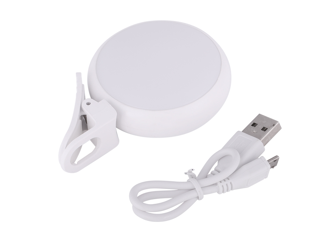 Luz de preenchimento para selfie móvel com rotação de 360° e carregamento portátil EOOCOO