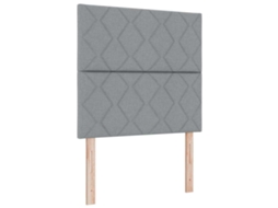 Cama Box com Colchão com Led Cinzento Claro Tecido MAISON EXCLUSIVE (120x200 cm)