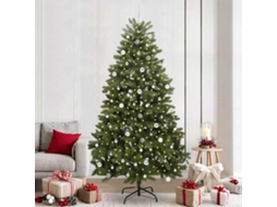 Vidaxl Árvore De Natal Artificial 240 Cm 300 Led Branco Quente Verde