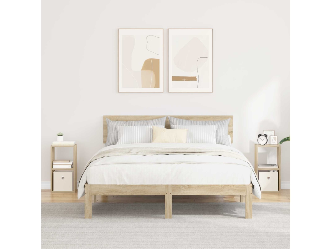 Vidaxl Mesa-de-cabeceira 2 Pcs Carvalho Sonoma 25,5 X 22 X 49,5 Cm