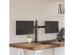 Vidaxl Suporte Duplo Para Monitor Vesa 75/100 Mm Aço Preto