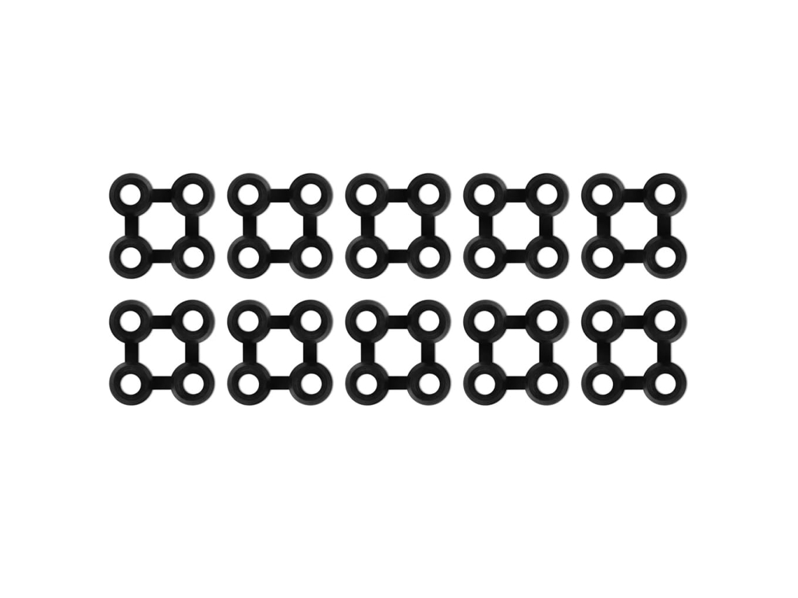 Mat Connector, Mat Connectors Vidaxl Preto Borracha