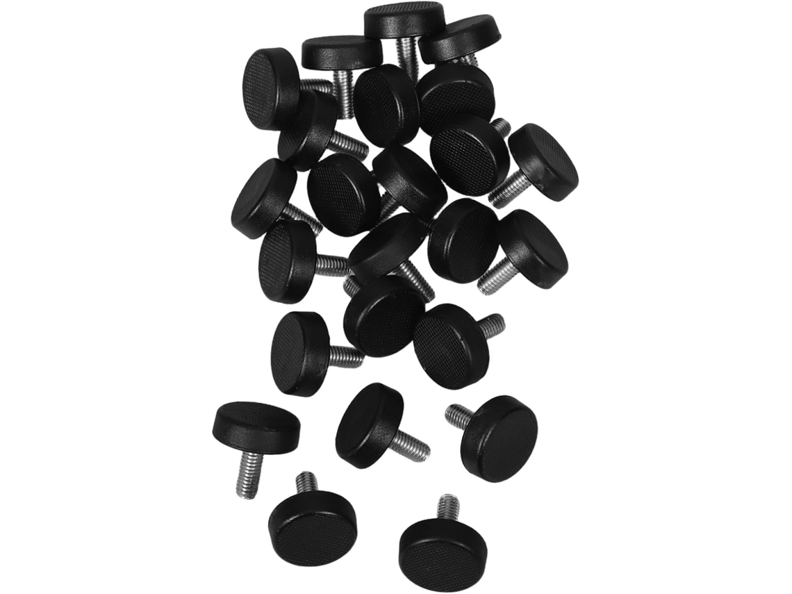 Conjunto De 24 Pés Niveladores Metal Ajustáveis 22mm Para Móveis, Base Antiderrapante Para Mesas E Cadeiras, Rosca M6