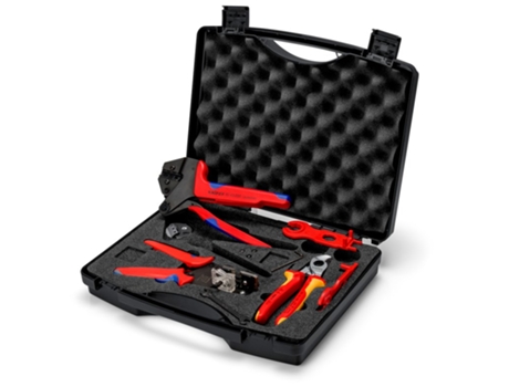 Knipex 97 91 04 V01 Cable Crimper Cable Die Set Grey, Orange, Red Kip