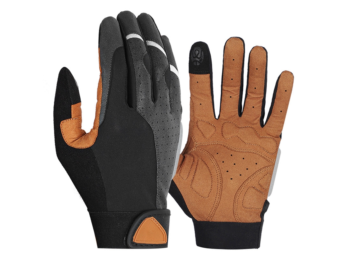Luvas de Moto Mali, Toque na Tela, Anti Derrapante, Impacto, Preto e Amarelo, M