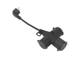 Laxiscreed Socket Splitter 3 Vias Ip44 À Prova De Água, 16a Para Uso Externo Segura E Confiável