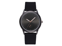 Relógio de Pulso Feminino Casual Lvpai Pulseira de Silicone Estilo Simples Preto