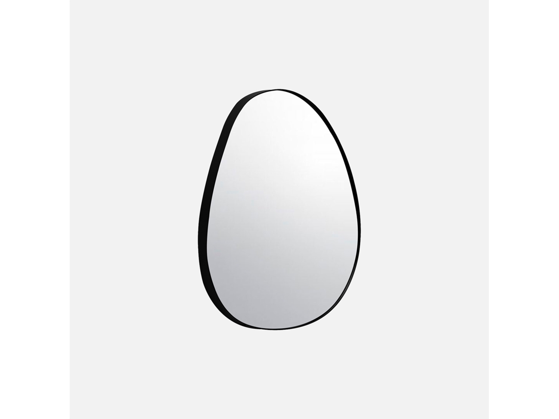 Espelho Orgânico Em Metal, 55,5cm, Preto