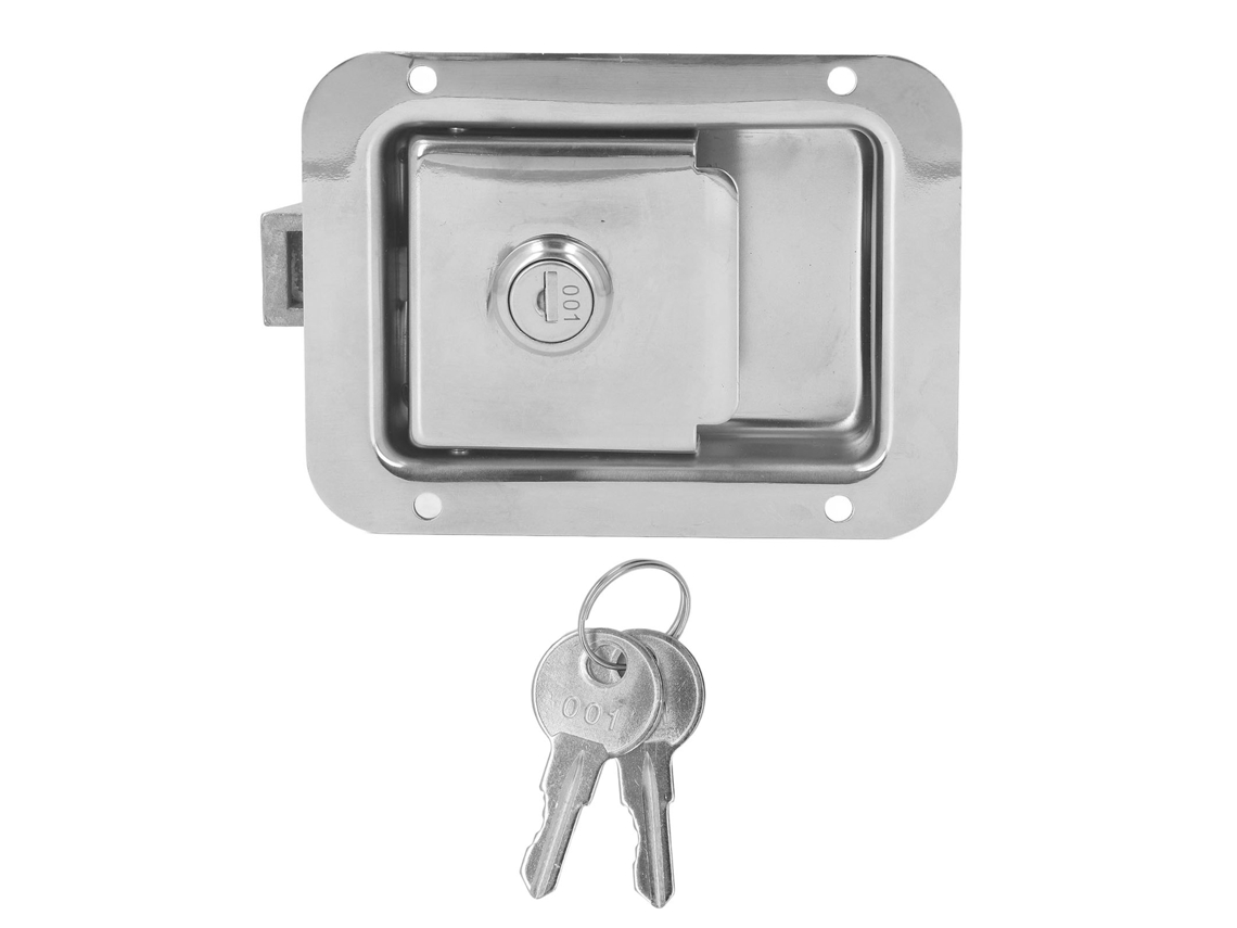 Fechadura de aço inoxidável para porta de caravana, caixa de ferramentas, armário e veículo recreativo, montagem embutida.