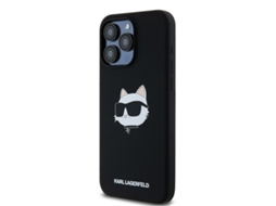 Capa para iPhone 15 Pro KARL LAGERFELD Silicone Rígida Preto