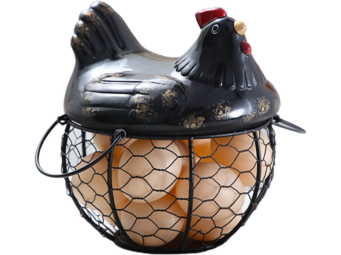 Cesto Ornamental/fruteiro De Cerâmica Em Formato De Ovo, Ideal Para Armazenar Frutas De Forma Duradoura.