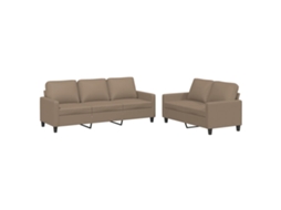 Sofa Set, Sofa Sets Vidaxl Marrom Couro Artificial (n/a)