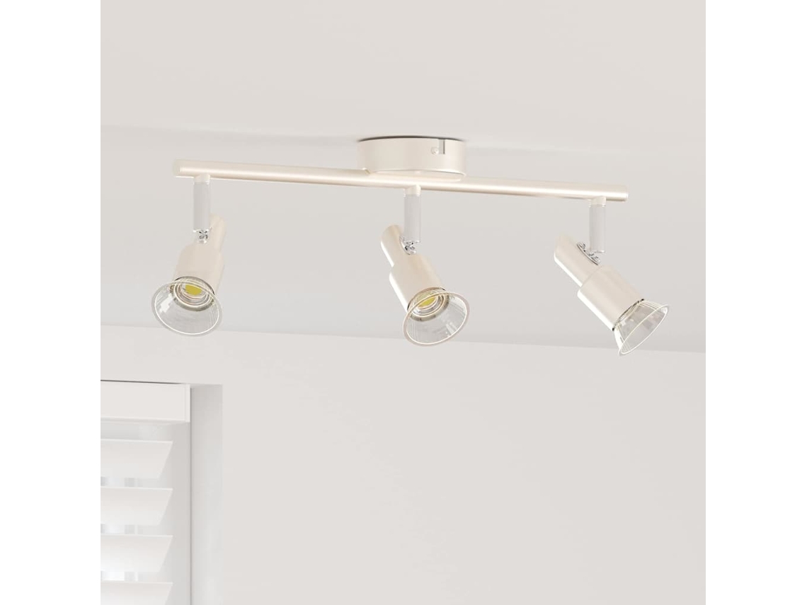 Vidaxl Foco De Teto Com Holofotes Níquel 39 X 10,5 X 10,5 Cm Aço