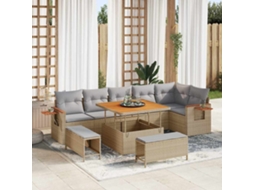 Vidaxl Conjunto De Sofá De Jardim 11 Unid. 9-número De Lugares