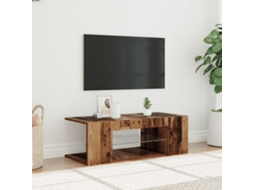Vidaxl Móvel de Tv com Luzes Led Derivados de Madeira Madeira Velha