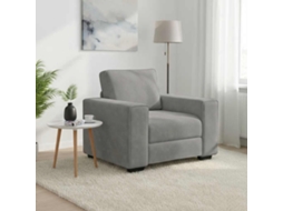 Vidaxl Poltrona 100x77x82 Cm Veludo Cinzento-claro