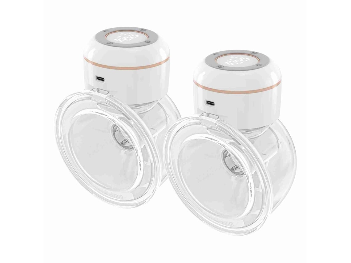 Bomba De Leche Portátil Wearable Sin Manos Eléctrica, 4 Modos, 12 Níveis, Bateria Integrada, 180ml, 2 Unidades