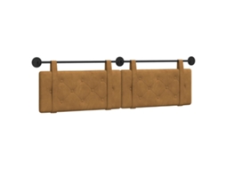 Conjunto 1 Cabeceira Suspensa Vidaxl Castanho Veludo (170 X 55 X 5 Cm)