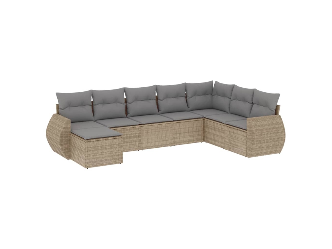 Garden Sofa Set, Garden Sofa Sets Vidaxl Bege Rattan / Vime (n/a)
