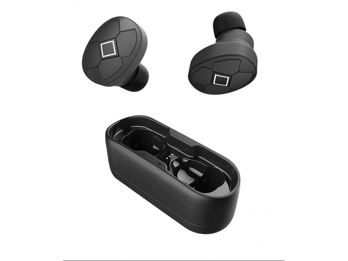 Auriculares Bluetooth True Wireless 5.0 com Caixa de Carga 3D Estéreo com Microfone Duplo Preto