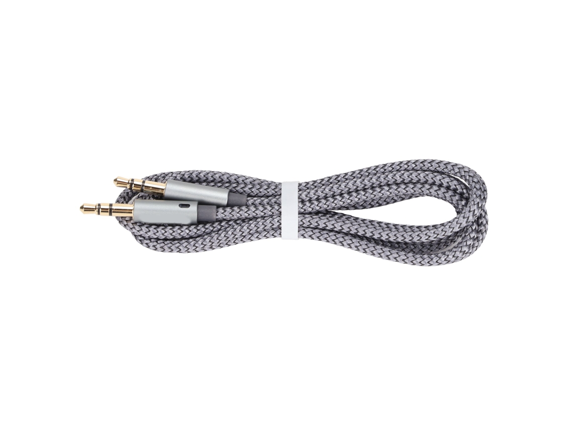 Cabo Mali 3.5mm Macho para Macho, Extensão Estéreo, Nylon Trançado, 1.2m