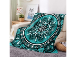 Manta de Lã Flanelada Xadrez Mandala Fansu Estampa 3d Macia e Fofa em Microfibra Ideal para o Inverno Perfeita