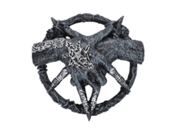 Estátua de Mãos de Diabo em Resina Baok para o Halloween, Escultura Horripilante e Requintada, Decoração com Acabamento Brilhante