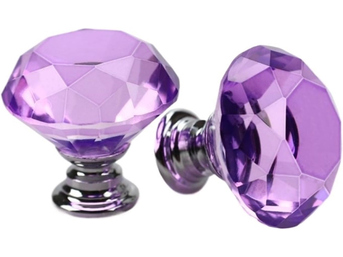 Puxadores De Armário Em Formato Diamante 30mm, Em Vidro Cristal, Para Gavetas, Portas De Armários Cozinha E Guarda