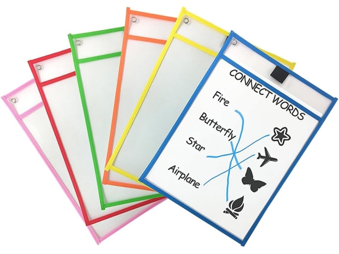 Conjunto De 10 Pastas Documentos Com Quadro Branco, Em Pvc, Com Porta Marcadores E Resistente A Manchas, Ideais